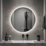 Bild von EMKE „OLM03″ runder LED-Badspiegel rahmenlos