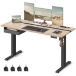 Bild von VASAGLE Höhenverstellbarer Schreibtisch 60 x 140 cm